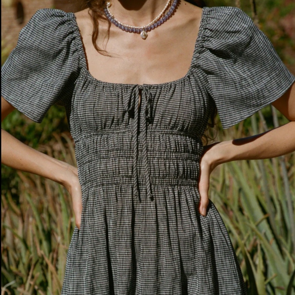 Ciao Lucia Fiorella Dress in blue grid